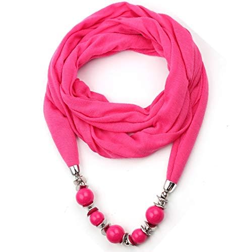 Stylish Fashionable Pendant Scarf Necklace Stole Dupatta Stoles Muffler Wrap Scarves for Women & Girls (Multicolor25S)-picture-48