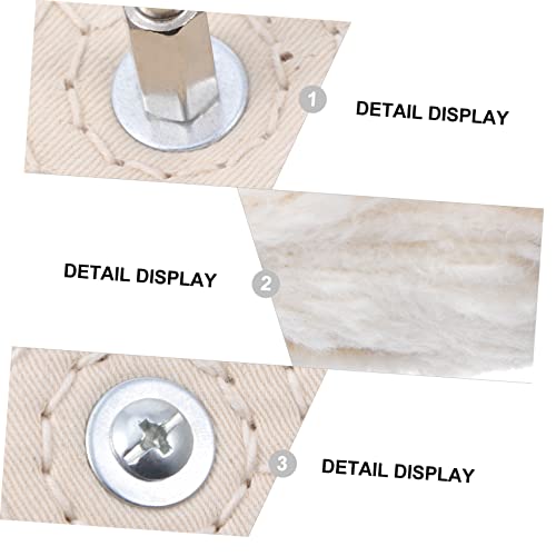 VILLCASE 9 Peças Roda De Pano Branco Roda Tampão Para Carro Ferramentas De Polimento De Concreto Esf