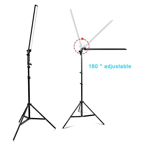 Konseen Portable Dimmable LED Filming Video Lights Kit with Tripod Stand 36Wx2 for Photography Photo Studio Continuous Output Handheld Darkroom Lamps Lighting Kit Camera Shooting for YouTube-2 Pack