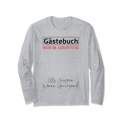 Gästebuch Mein 68. Geburtstag Libro de visitas Firma Manga Larga