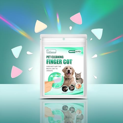 Image of 40 Pcs Teeth Cleaning Finger Wipes,Dog Eye WipesCleaning Wipes for Pet Teeth and Finger Covers, for Cleaning Teeth Ears and Eyes Suitable for Dogs and Cats Removes Dirt and Discharge Dog Eye Care
