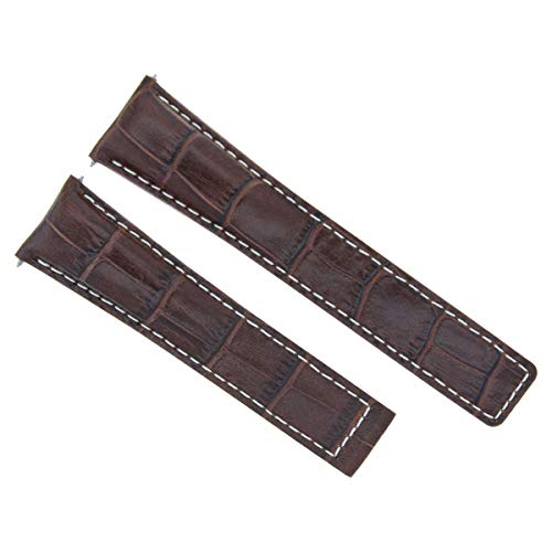 19mm Leather Watch Band Strap Clasp Compatible with Tag Heuer Carerra Cv2113 Cv2114 Calibre