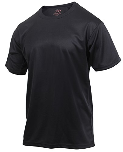 Rothco Quick Dry Moisture Wicking T-Shirt, Black, XL