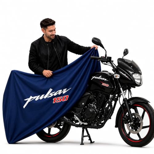 Image of Kayme Motorcycle Cover Waterproof Heavy Duty All Weather, Quad 4 Wheeler Cover Sun Rain Snow Protection (Blue, Pulsar 150)