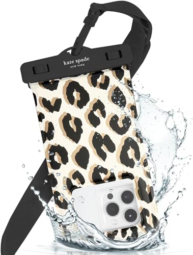 Image of kate spade new york IP68 Floating Waterproof Phone Pouch - City Leopard