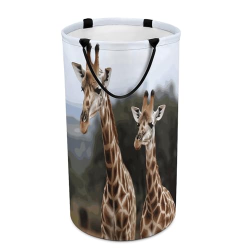 Panier de rangement décoratif girafes pour organiser jouets et linge