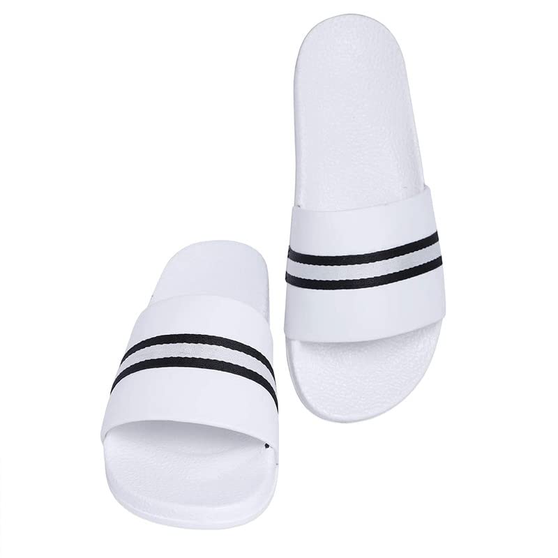 Image of FERON Men's Fashion Slide Slipper - Flat Chappal cum Flip-Flop - For Daily Use Outdoor Indoor Formal Office Home Ethnic Casual Wear
