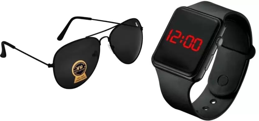 PIRASO Black Color Smart Watch & Black Sunglass for Men and Women (B0CJXV7MZL) Amazon Price History, Amazon Price Tracker