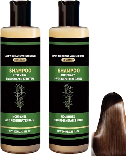 Rosemary Hair Growth Shampoo, Organic Rosemary and Hydrolyzed Keratin Shampoo, Unisex, Travel & Home Use