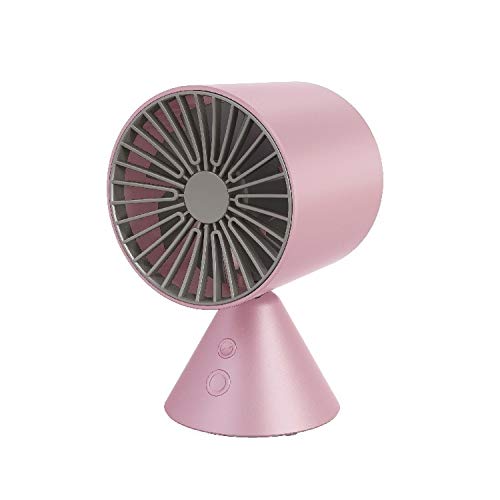 Electric heater blower Sunzimeng FREEDO Multi-function Adjustable Free Shaking Head Design USB Charging Desktop Electric Fan, Support 3 Speed Control (Black) (Color : Pink)