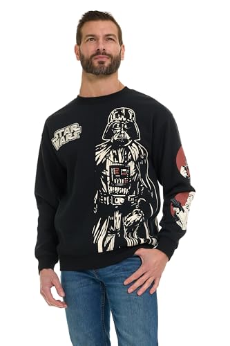 Image of STAR WARS Men's Darth Vader Stormtrooper Split Fleece Sweatshirt with Embroidery