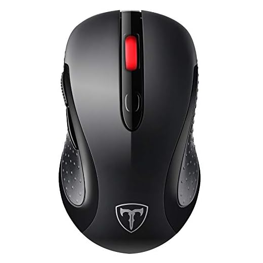 VicTsing 2.4G Wireless Mouse Wireless Optical Laptop Mouse with USB Nano Receiver, 6 Buttons,5 Adjustable DPI Levels,15 Months Battery Life, Ideal for Work, Study and Sport Fan