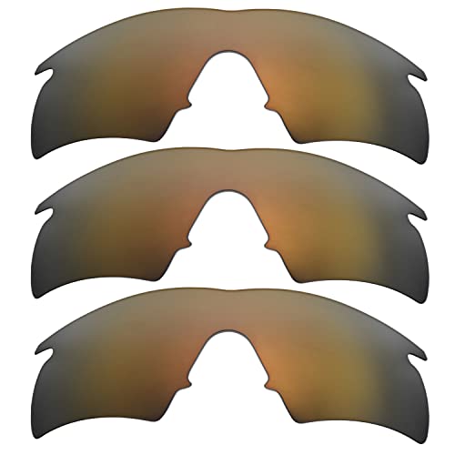 Lentes de repuesto para Oakley M Frame Hybrid, pack de 3 cristales polarizados color marrón