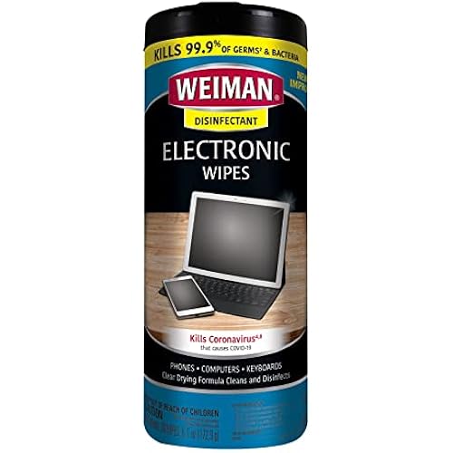 Weiman Disinfecting Electronic Cleaning Wipes, 30 Count