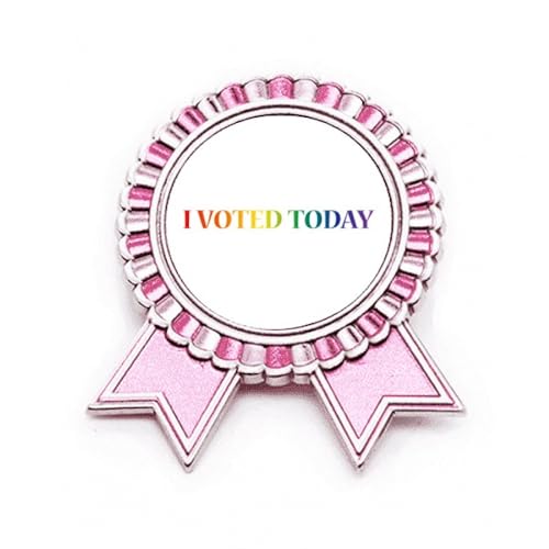 Broche LGBT arc-en-ciel rose I Vote Today en métal idéale sur un blazer en soirée
