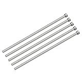 sourcing map 5Stk.Gerade Auswerferstifte 6mm(15/64) Durchmesser 65Mn Stahl 200mm (8)