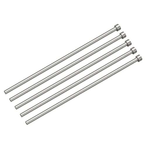 sourcing map 5Stk.Gerade Auswerferstifte 6mm(15/64) Durchmesser 65Mn Stahl 200mm (8)