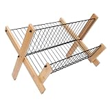 Ejoyous Geschirrständer, 2-stufiges, Klappbares Abtropfgestell mit Offenem Netzdesign, Robustem Eisenrahmen, Effizientes Trocknen für die Küchenorganisation und Platzersparnis