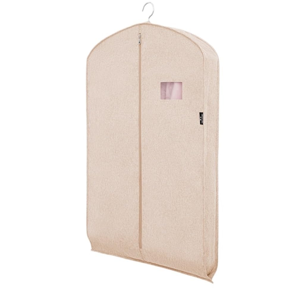 Portatrajes Funda Traje Paquete De 2 Bolsas De Ropa con Fuelle De 3,5" para Viaje, Bolsa De Traje Resistente con Ventana Transparente Plegable Funda Ropa Portatrajes Viaje(A,120 * 58cm)