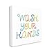 Stupell Industries Whimsical Kids Bathroom Phrase Wash Your Hands Rules, Designed by Daphne Polselli Canvas Wall Art, 24 x 24, Multi-Color