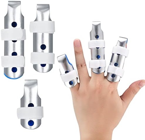 LJAPPLIED 3 Pcs Trigger Finger Splints, Adjustable Trigger Finger Straightener Brace Support Splints for Broken Finger Arthritis Index Middle Joints Ring Finger Knuckle Immobilization, S/M/L