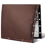 Backflow Preventer Insulation Cover - Winter Freeze Protection for Outdoor Pipes, Irrigation & Sprinkler Valves, 30''W x 24''H (Brown)