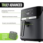 TRU 6-Quart Digital Air Fryer by Select Brands, Family Size, Matte Gray - Image 4