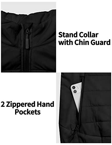 Little Donkey Andy Men’s Lightweight Puffer Vest, Packable Sleeveless Jacket For Hiking Ski Walking Black Xl #TOP6