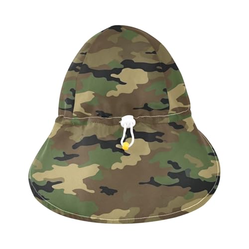Toddler Baby Sun Hats Boys Caps Girl UPF 50+ Adjustable Traveling Camping Hat Army Camouflage3
