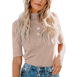 LIYOHON Tops Mock Turtleneck...