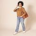 Amazon Essentials Women's Crewneck Sweater, 100% Cotton, Camel Heather, Medium, Plus Size Available
