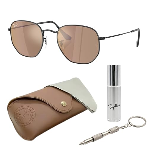 Image of Ray-Ban RB3548N HEXAGONAL FLAT LENSES Square-Round Shape Sunglasses for Men & Women with Official Eyewear Kit