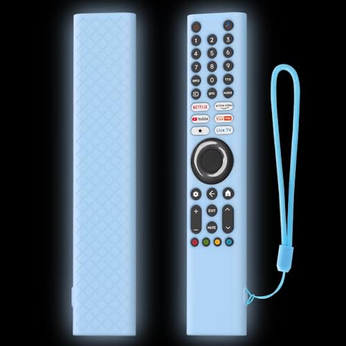 FTRONGRT Funda Compatible con Xiaomi XMRM-P3, Ultrafino y Ligero, Anti-Caída, Anti Choques, Funda Protectora de Silicona Suave para Mando a Distancia.Azul Luminoso