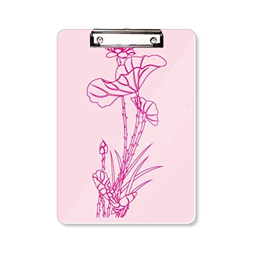 Plante à pince feuille de lotus A4 porte-document design végétal