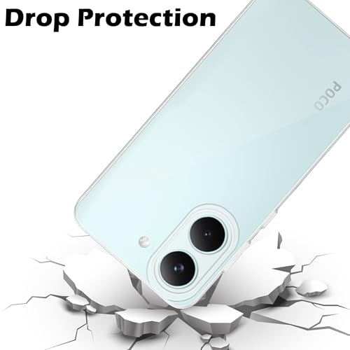 Image of amazon basics Compatible with Poco X8 Pro 5G Case Cover Transparent Non-Slip Soft Shockproof Protective Back Cover - Clear