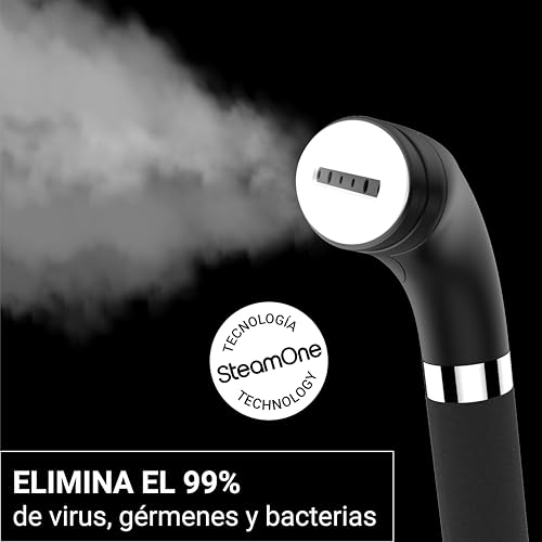 STEAMONE - Vaporera vertical 2300 W, 50 g/min - Plancha vertical con depósito de 2 l - Cable de 2 m - Elimina el 99,99% de las impurezas - Lista en 35 s - Compacta, potente y autónoma - EUES200BV2 - imagen 3