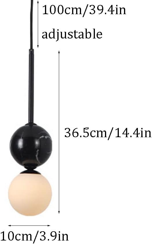 Lámpara colgante de bola de billar para iluminar techos altos y espacios estrechos 7