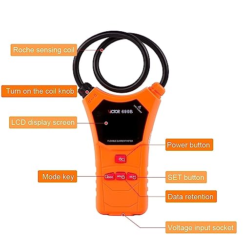 Image of 690 Digital Flexible Current Clamp Meter Multimeter True RMS Leakage Ammeter Pliers Voltage Tester Electric Instruments