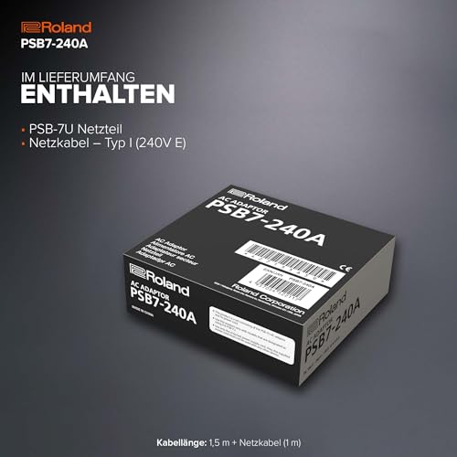 Roland PSB7-230EU Netzteil | Typ F (230V EU) Offizielles Netzteil für ausgewählte Roland und BOSS Produkte, für die EIN PSB-7U Netzteil benötigt Wird | Erhältlich in unterschiedlichen Spannungsstufen