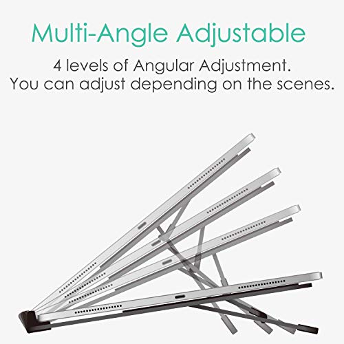 Elecom Aluminum Drawing Tablet Stand For 9.7-12.9Inch Tablets, Adjustable 4 Level Angles, Slip Resistance Parts Attached Black Tb-Dsdrawbk #TOP2