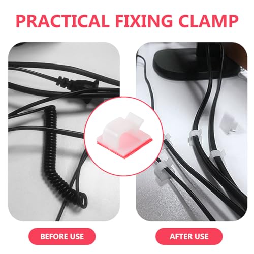 Uonlytech Braçadeira De Fixação De Fio Autoadesiva Clipe De Classificação De Fio Braçadeira De Fixaç