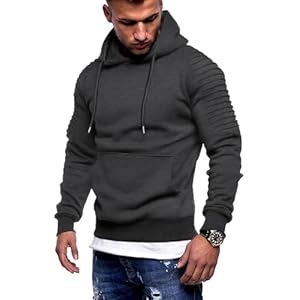 COOFANDY Mens Hoodie Sweatshirts Casual Drawstring Hoodies Fashion Hooded Collar Athletic Pullover with Pocket
