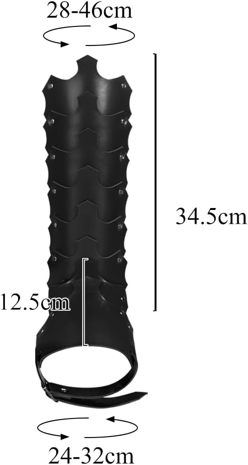 PENINSULA LOVE Medieval Faux Leather Gaiters Pirate Boot Covers Viking Knight Warrior Calf Armor for Party Cosplay Halloween - Image 2