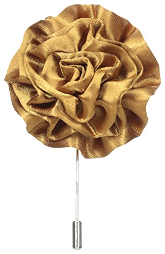 Stacy Adams Men's Flower Lapel Pin, Gold, One Size