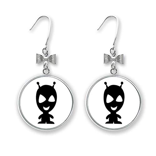 Boucles d'oreilles pendantes extraterrestres à tige et crochet en métal résistant