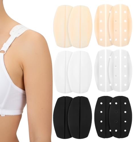 12PCS Silicone Bra Strap Cushion - Anti Slip Bra Strap Holders For Slipping - Keep Bra Straps From Slipping For Women 3 Colors Universal Fit
