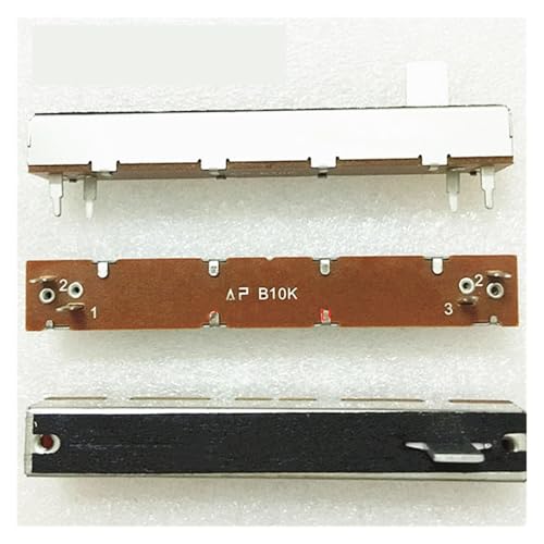 BIRXPMOS 1pcs SL60V Mono B10K Mixer Fader B103 4-Pin Sliding Potentiometer Length 88mm Width 12.5MM
