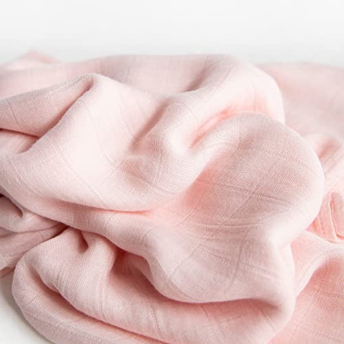Image of Little Unicorn - Blush Deluxe Swaddle | Single | 100% Rayon Muslin from Bamboo | Super Soft | Newborns and Infants | Large 47 inch x 47 inch | Machine Washable