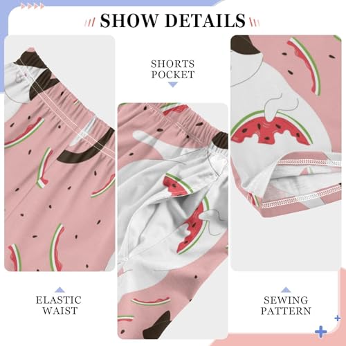 Cat Watermelon Boys Pants Boys Athletic Pants Long Pant for Boywith Pockets Wide-Leg Size 6-14Y4