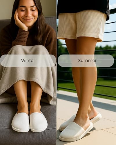 Image of Travelkhushi Soft Bedroom Slippers for Men & Women | Cozy Anti-Skid Indoor Home Footwear | Warm Winter Cushioned Sole | Unisex Gift Slippers